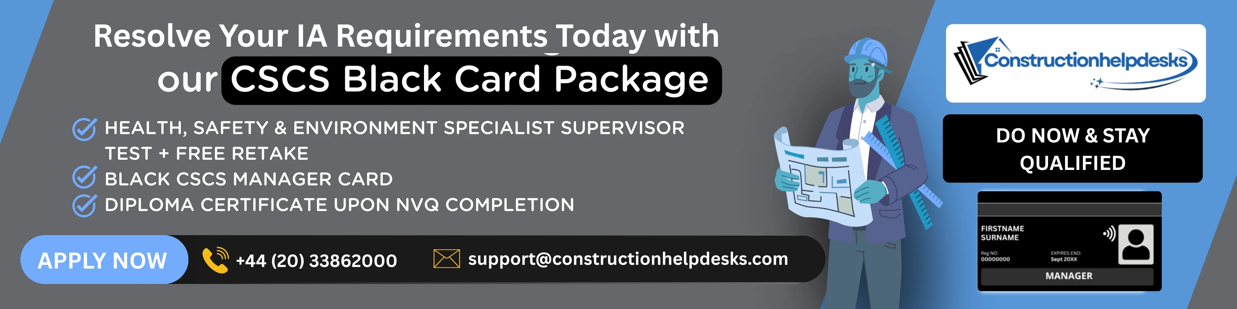 Black card banner